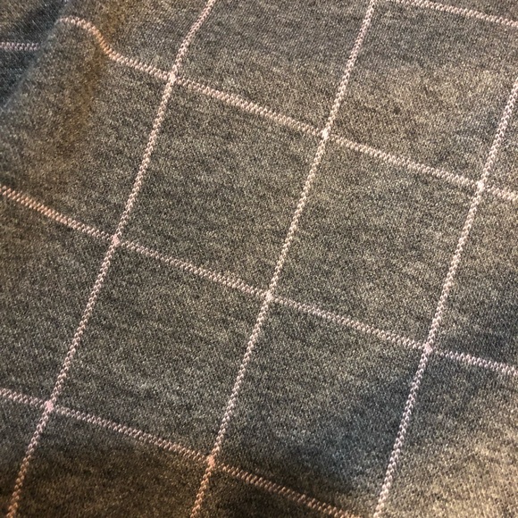 LOFT Plus sz 20 NWT Windowpane Grey/Pink Dress - Picture 4 of 5